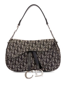 dior Dior Trotter Oblique Double Saddle Bag