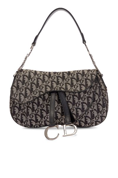 dior Dior Trotter Oblique Double Saddle Bag