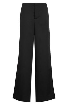 Diotima Diotima Trine Side Embroidered Wool Wide Leg Pants