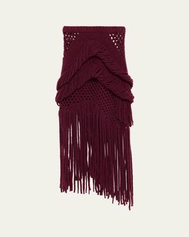 Diotima Medusa Fringe Knit Skirt
