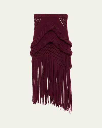 Diotima Medusa Fringe Knit Skirt