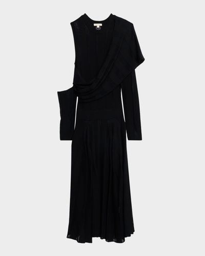 Diotima - Off-The-Shoulder Shrug Open-Knit Maxi Dress