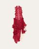 Diotima Spade Crochet Knit Ruffle Halter Backless Mini Dress - 1