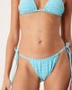 Dippin' Daisy's Dippin Daisys Exclusive mix and match gingham tie side bikini bottoms in blue - 1