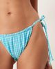 Dippin' Daisy's Dippin Daisys Exclusive mix and match gingham tie side bikini bottoms in blue - 3