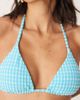 Dippin' Daisy's Dippin Daisys Exclusive mix and match gingham triangle bikini top in blue - 4