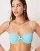 Dippin' Daisy's Dippin Daisys Exclusive mix and match gingham underwire bikini top in blue - 1