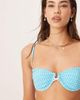 Dippin' Daisy's Dippin Daisys Exclusive mix and match gingham underwire bikini top in blue - 3