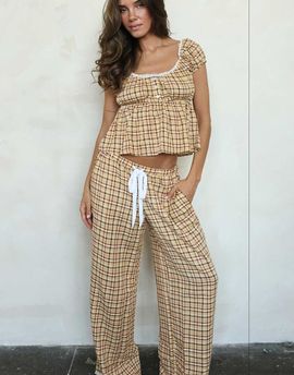 Dippin' Daisy's Dippin' Daisy's Northern lights lounge pants in vanilla latte-Yellow