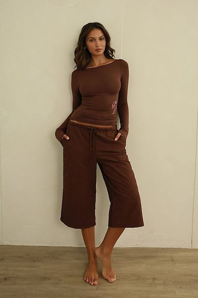Dippin Daisys Dippin Daisys Overcast Sheer Top in Brunette, Women's at Urban Outfitters