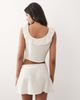 Dippin' Daisy's Dippin Daisys Printemps beach crop top in ditsy floral-White - 4