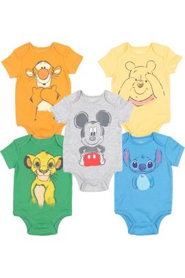 Disney Disney 5-Pack Short Sleeve Bodysuits