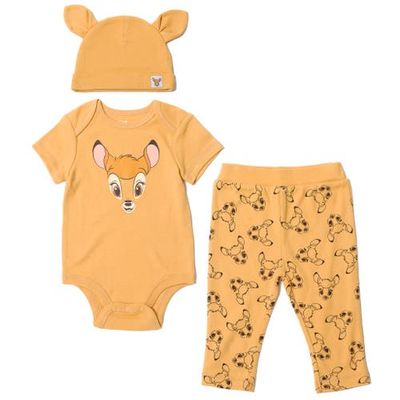 Disney Disney Bambi Cosplay 3-Piece Bodysuit Pants and Hat Set