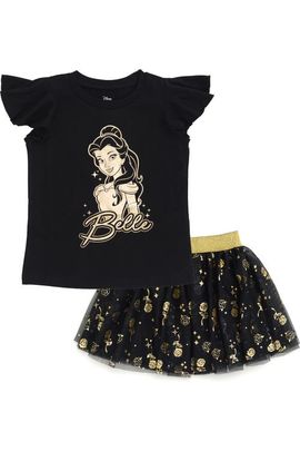 Disney Disney Beauty and the Beast 2-Piece T-Shirt and Tutu Skirt Set