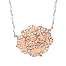 Disney Disney Beauty and the Beast Belle Rose Necklace, 18" 