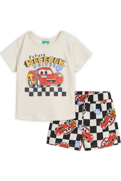 Disney Disney Cars Lightning McQueen French Terry 2-Piece T-Shirt and Shorts Set