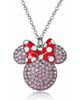 Disney Disney Fashion Red Polka Dot Bow Crystals Pave Necklace - 1