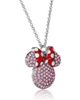 Disney Disney Fashion Red Polka Dot Bow Crystals Pave Necklace - 3