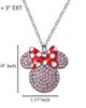 Disney Disney Fashion Red Polka Dot Bow Crystals Pave Necklace - 5