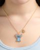 Disney Disney Jewelry Set with Gold-Tone Fashion Necklace and Palm Leaf Stud Earrings - 3