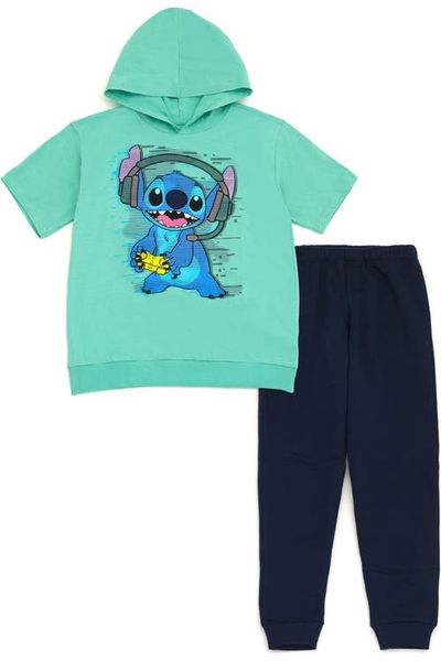Disney Disney Lilo & Stitch 2-Piece Hooded Tee and Fleece Pants Set