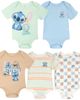 Disney Disney Lilo & Stitch Boys' 5-Pack Short Sleeve Bodysuits - 1