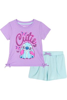 Disney Disney Lilo & Stitch T-Shirt and Bubble Shorts Set