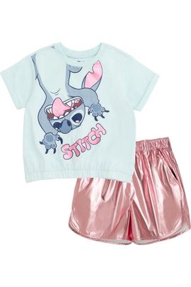Disney Disney Lilo & Stitch T-Shirt and Iridescent Dolphin Shorts Set