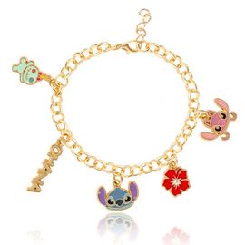 Disney Disney Lilo and Stitch Fashion Stitch Charm Bracelet, 7+1'' Chain