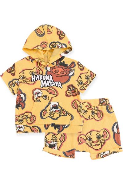 Disney Disney Lion King 2-Piece Waffle Hooded Tee and Shorts Set