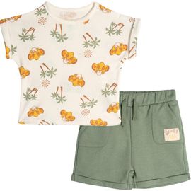 Disney Disney Lion King Simba Baby Boys' French Terry 2-Piece T-Shirt and Shorts Set