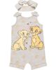 Disney Disney Lion King Simba Baby Girls' 2-Piece Sleeveless Romper and Headband Set - 1