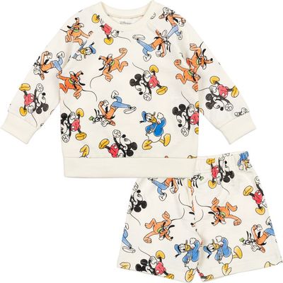 Disney Disney Mickey Mouse 2-Piece French Terry Sweatshirt and Shorts Set