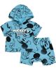 Disney Disney Mickey Mouse 2-Piece Waffle Hooded Tee and Shorts Set - 1