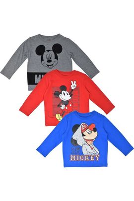 Disney Disney Mickey Mouse 3-Pack Long Sleeve Graphic T-Shirts