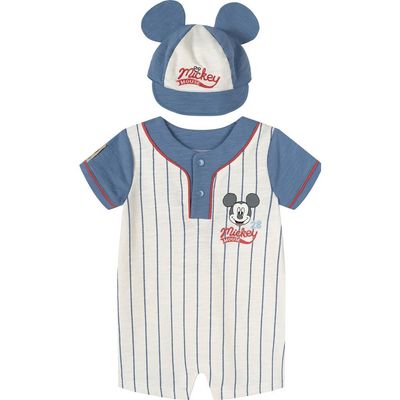 Disney Disney Mickey Mouse Baseball 2-Piece Romper and Hat Set
