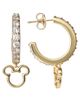 Disney Disney Mickey Mouse Cubic Zirconia Hoop Earrings - 1