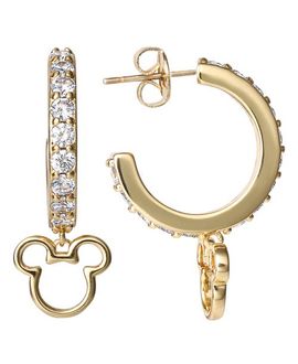 Disney Disney Mickey Mouse Cubic Zirconia Hoop Earrings