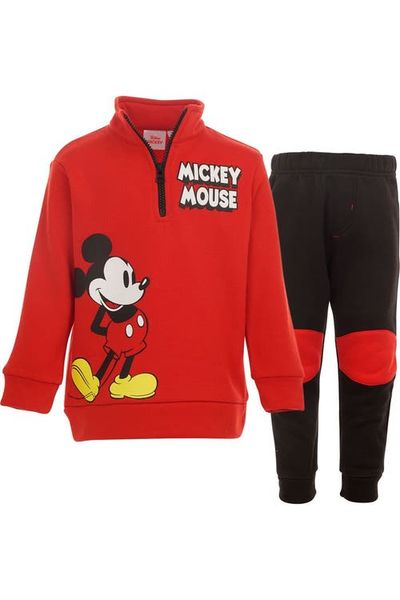 Disney Disney Mickey Mouse Fleece Quarter-Zip Sweatshirt and Pants Set