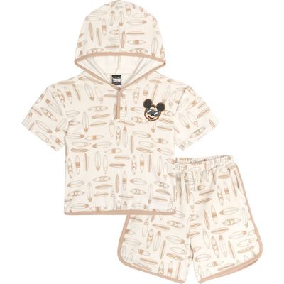 Disney Disney Mickey Mouse Loungewear 2-Piece Hooded T-Shirt and Shorts Set