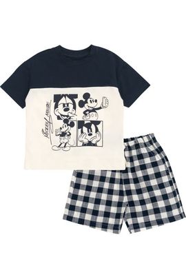 Disney Disney Mickey Mouse T-Shirt and Plaid Shorts Set