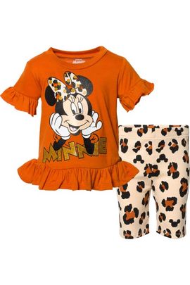 Disney Disney Minnie Mouse 2-Piece Short Sleeve T-Shirt and Bike Shorts Set