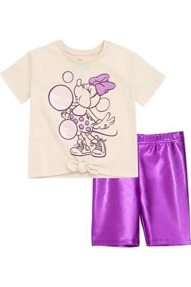 Disney Disney Minnie Mouse 2-piece T-shirt And Bike Shorts Set (toddler, Little Kid & Big Kid)