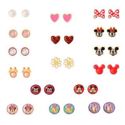 Disney Disney Minnie Mouse & Friends Stud Earrings, Pack of 16 Pairs