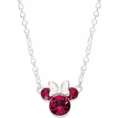 Disney Disney Minnie Mouse Birthstone Silver Plated Necklace
