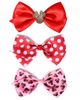 Disney Disney Minnie Mouse Bow for Hair 3-Piece Official License, Pink and Red Hair Bows  - 1