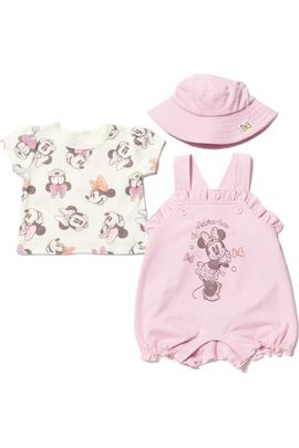 Disney Disney Minnie Mouse Bubble Shortall Tee and Hat Set