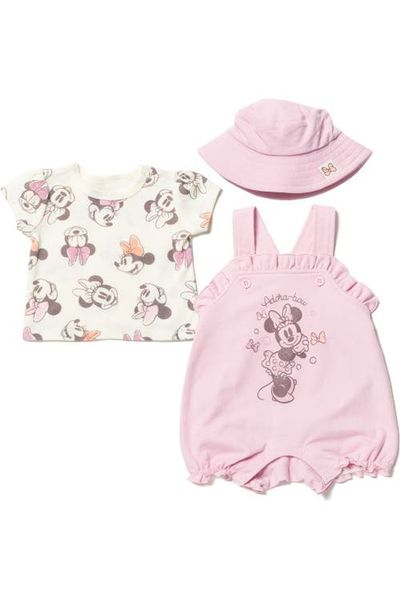 Disney Disney Minnie Mouse Bubble Shortall Tee and Hat Set