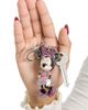 Disney Disney Minnie Mouse Crystal Keychain, Pink Bow & Dress, Silver‑Tone - 3