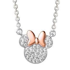 Disney Disney Minnie Mouse Cubic Zirconia Pendant Necklace, 16+2"